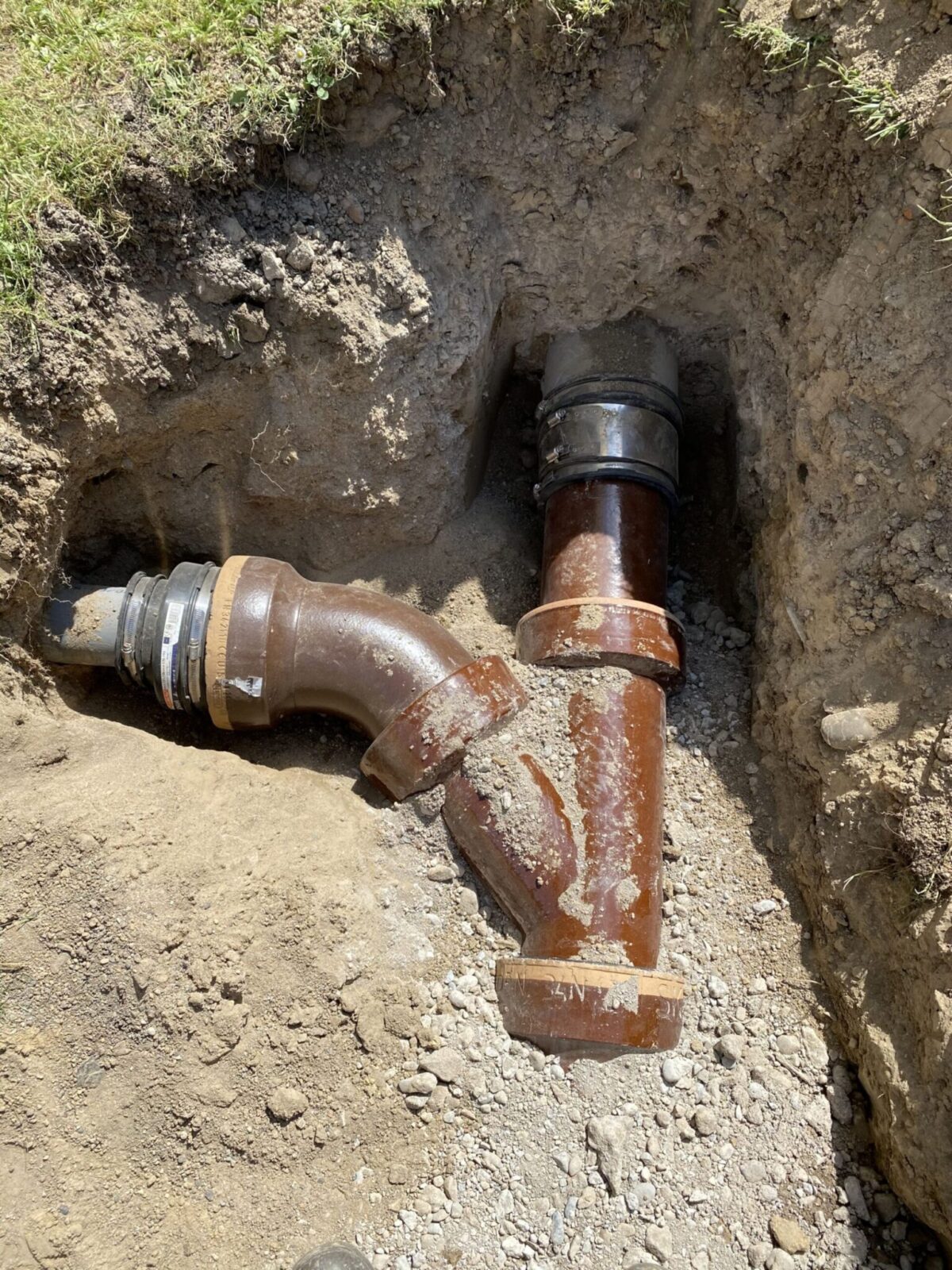 Raccordement de canalisation en fonte